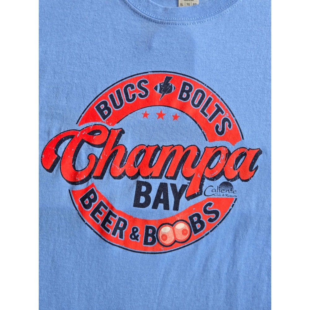 Gildan Champa Bay Bucs Bolts Tampa Bay T-Shirt Light Blue XL